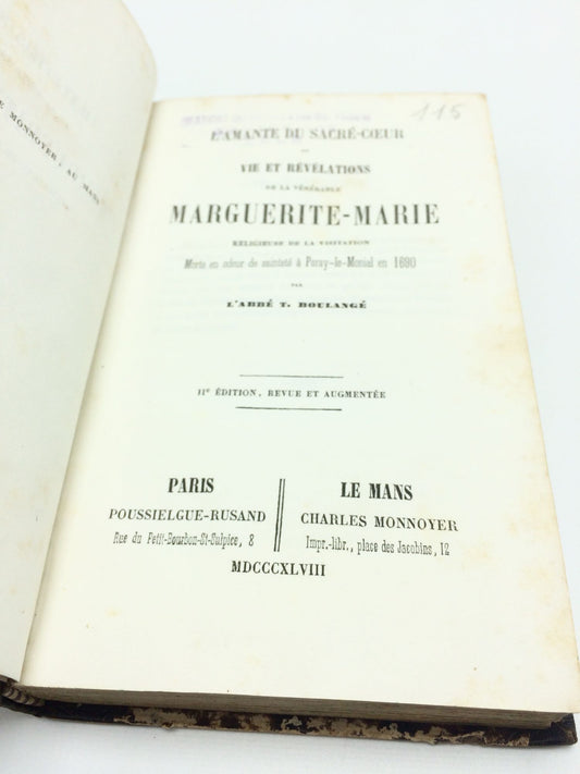Vie Et Revelations De La Venerable Marguerite-Marie