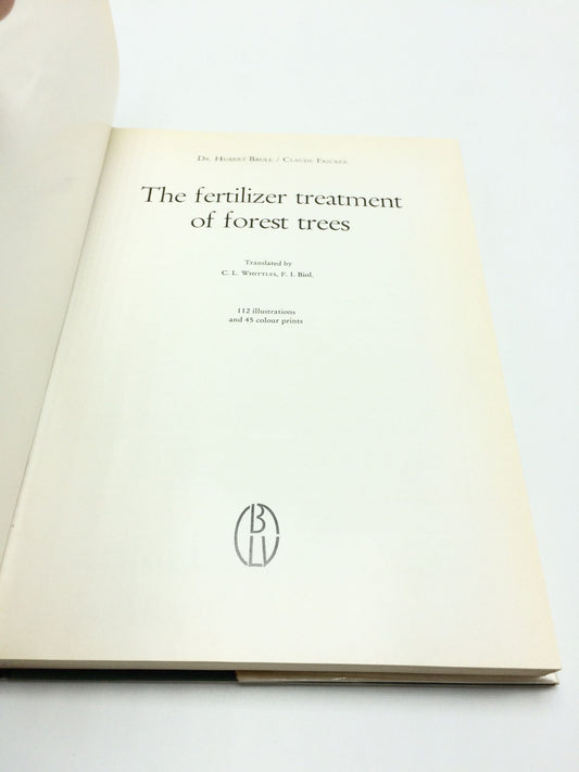 The Fertilizer Treatment of Forest Trees