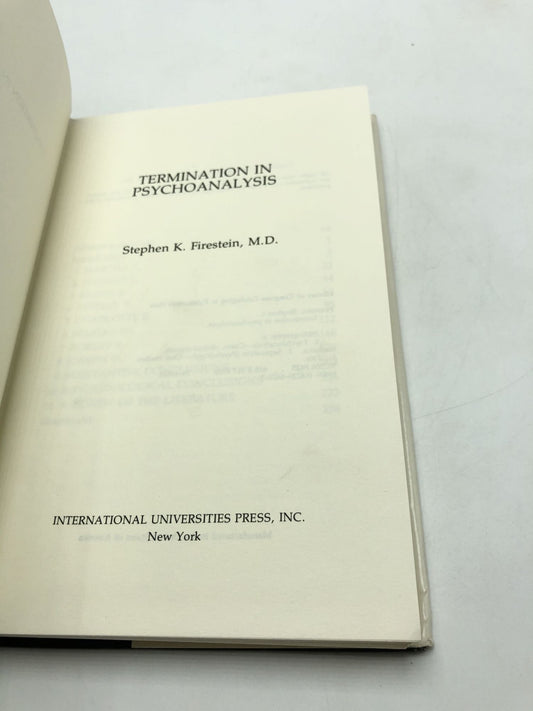 Termination in Psychoanalysis