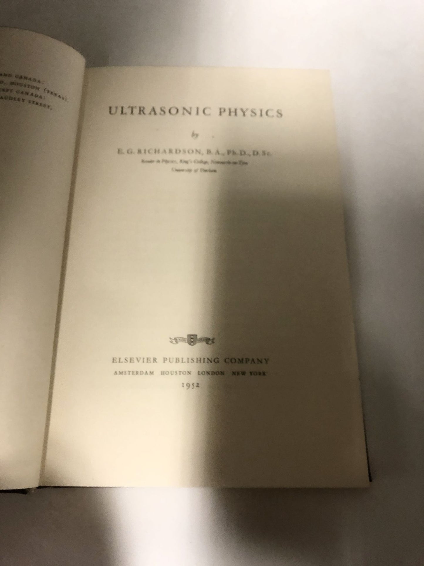 Ultrasonic Physics