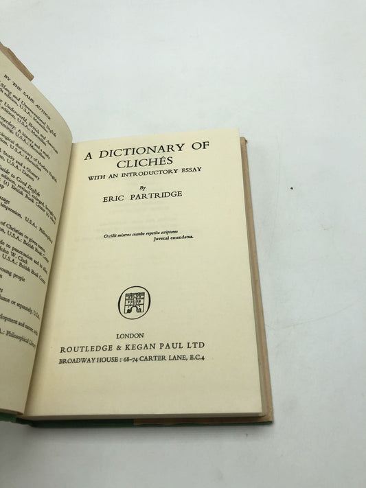 A Dictionary of Cliches