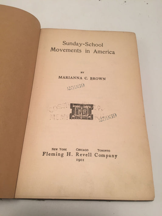 Sunday-School Movements in America