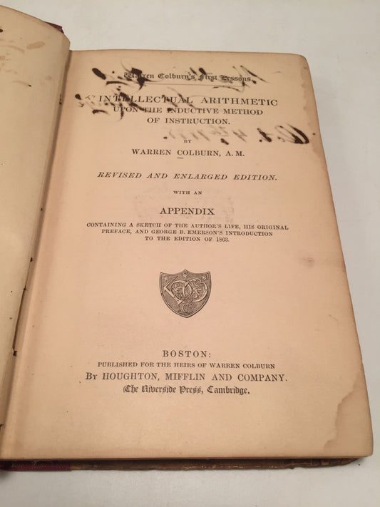 Intellectual Arithmetic: Upon the Inductive Method of Instruction