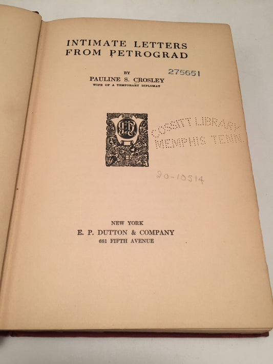 Intimate Letters from Petrograd