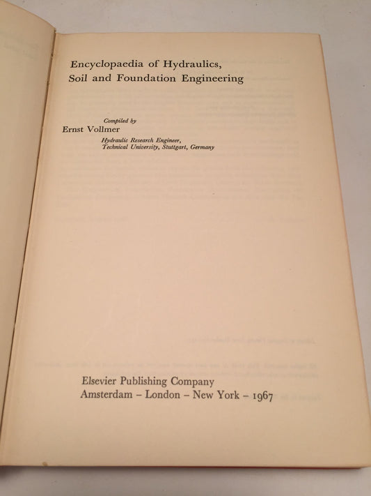 Encyclopaedia of Hydraulics, Soil and Foundation Engineering
