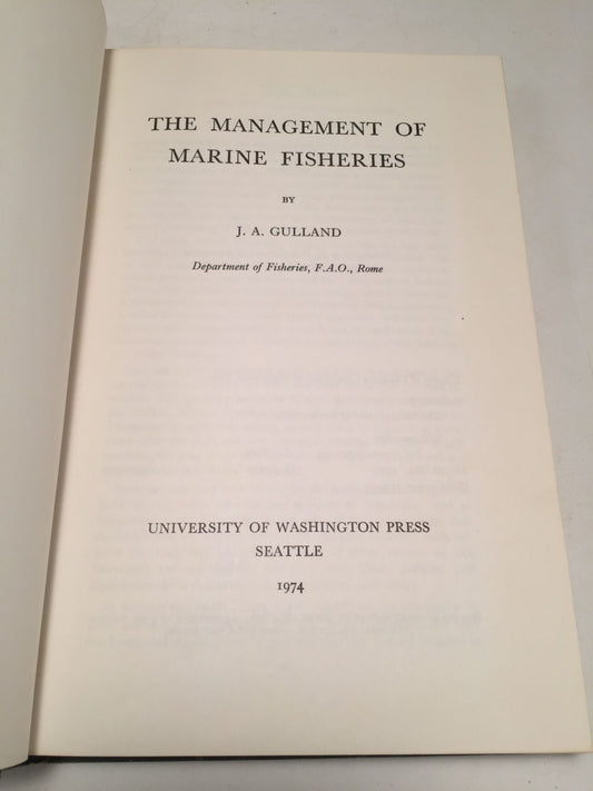 Management of Marine Fisheries