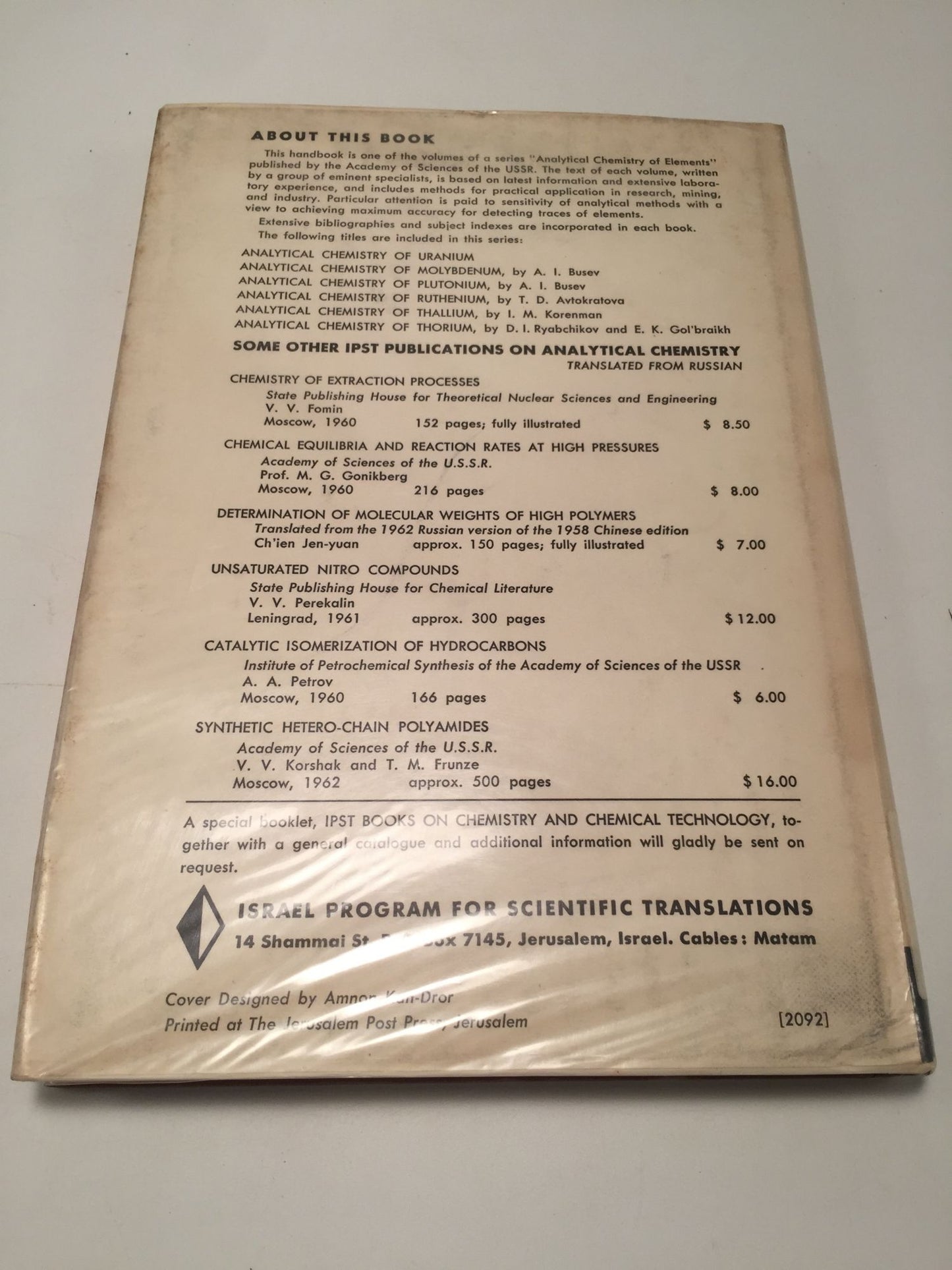 Analytical Chemistry of Molybdenum