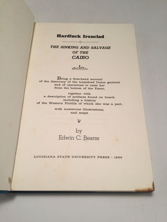 Hardluck Ironclad: The Sinking and Salvage of the Cairo