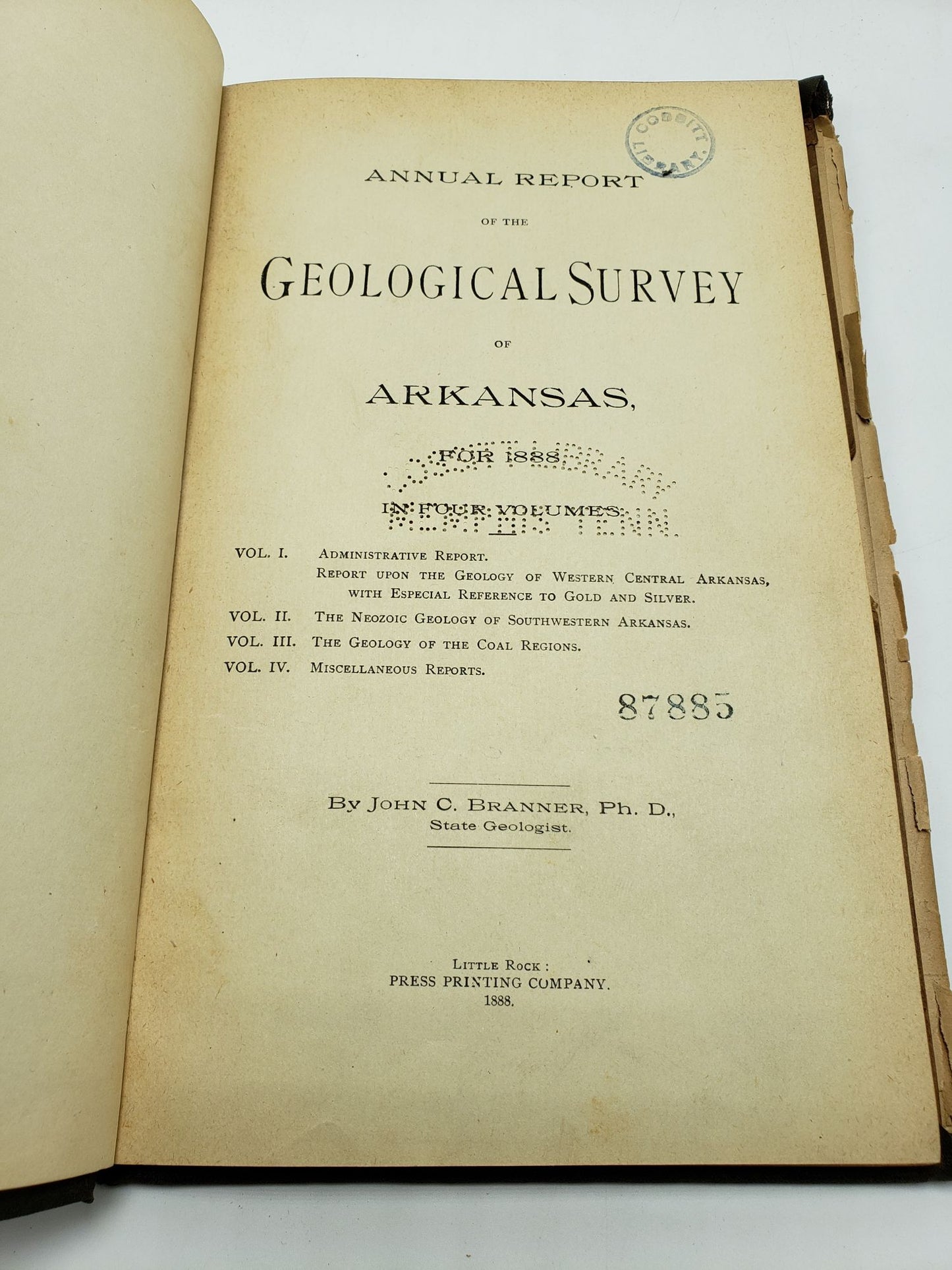 Annual Report of the Geological Survey of Arkansas for 1888: The Geology of the Coal Regions (Volume 3)