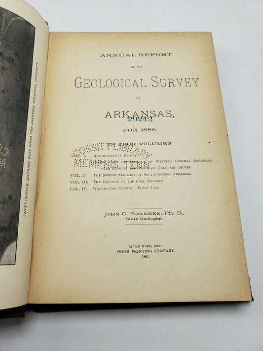 Annual Report of the Geological Survey of Arkansas for 1888: Washington County (Volume 4)