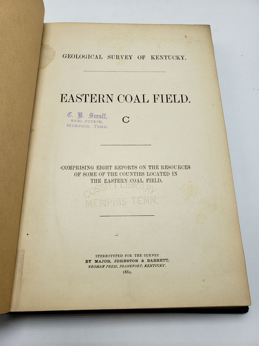 Geological Survey of Kentucky: Eastern Coal Field (Volume 3)