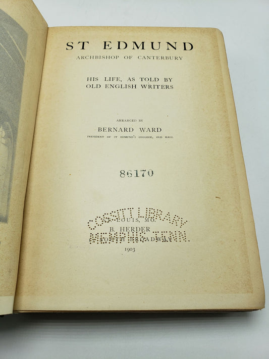 St Edmund Archbishop of Canterbury: His Life, as told by Old English Writers