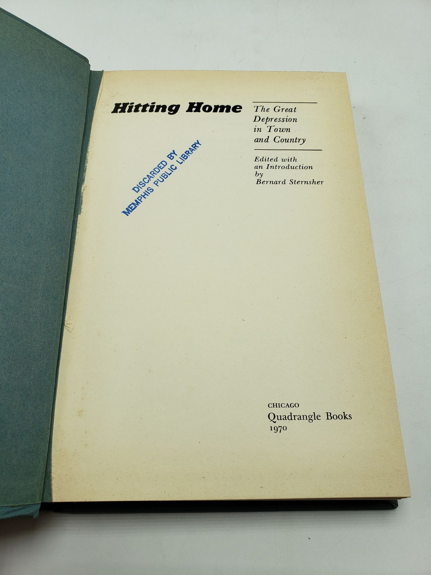 Hitting Home: The Great Depression In Town and Country