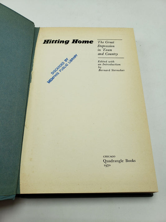 Hitting Home: The Great Depression In Town and Country