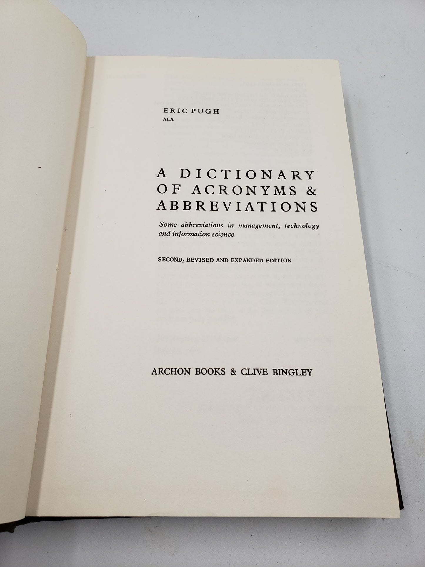 Dictionary of Acronyms and Abbreviations