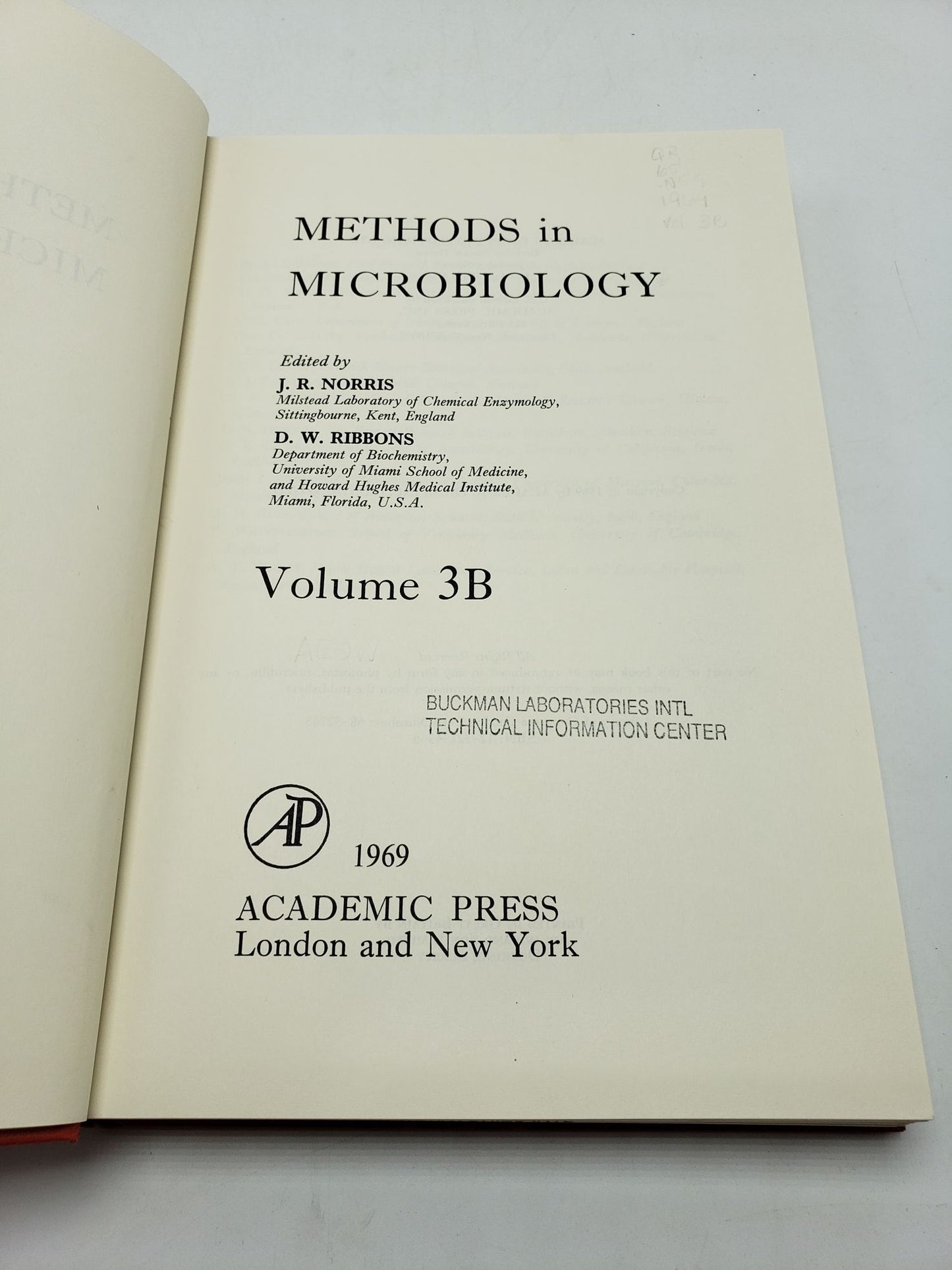 Methods in Microbiology (Volume 3B)