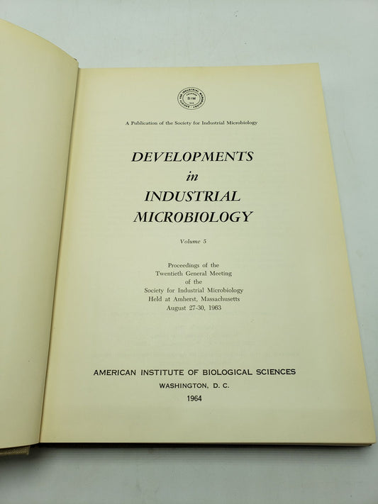 Developments in Industrial Microbiology (Volume 5)