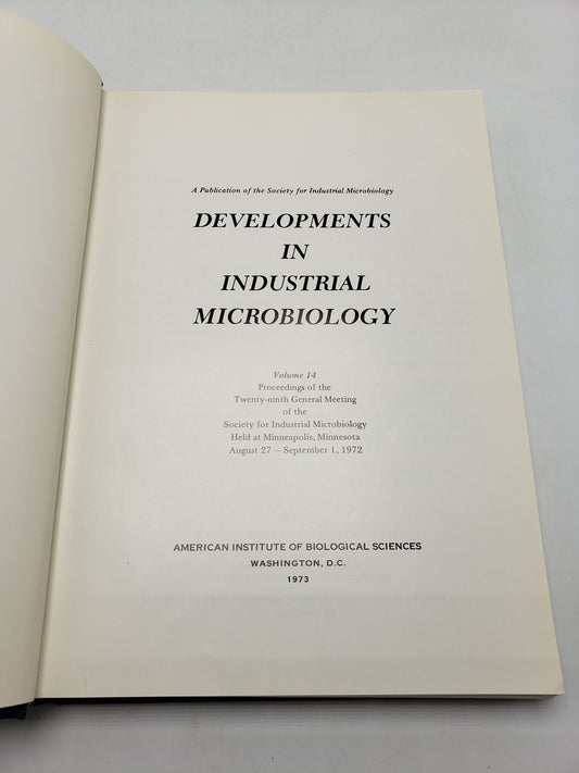Developments in Industrial Microbiology (Volume 14)