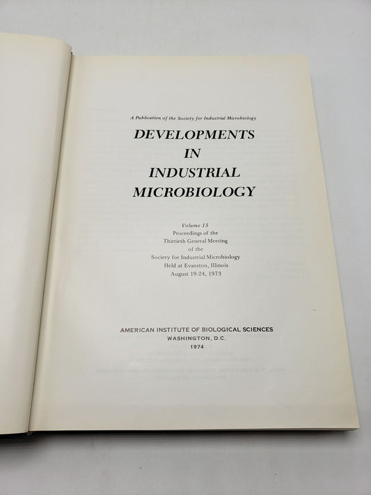 Developments in Industrial Microbiology (Volume 15)