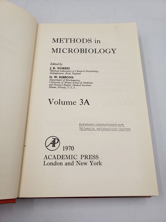 Methods in Microbiology (Volume 3A)
