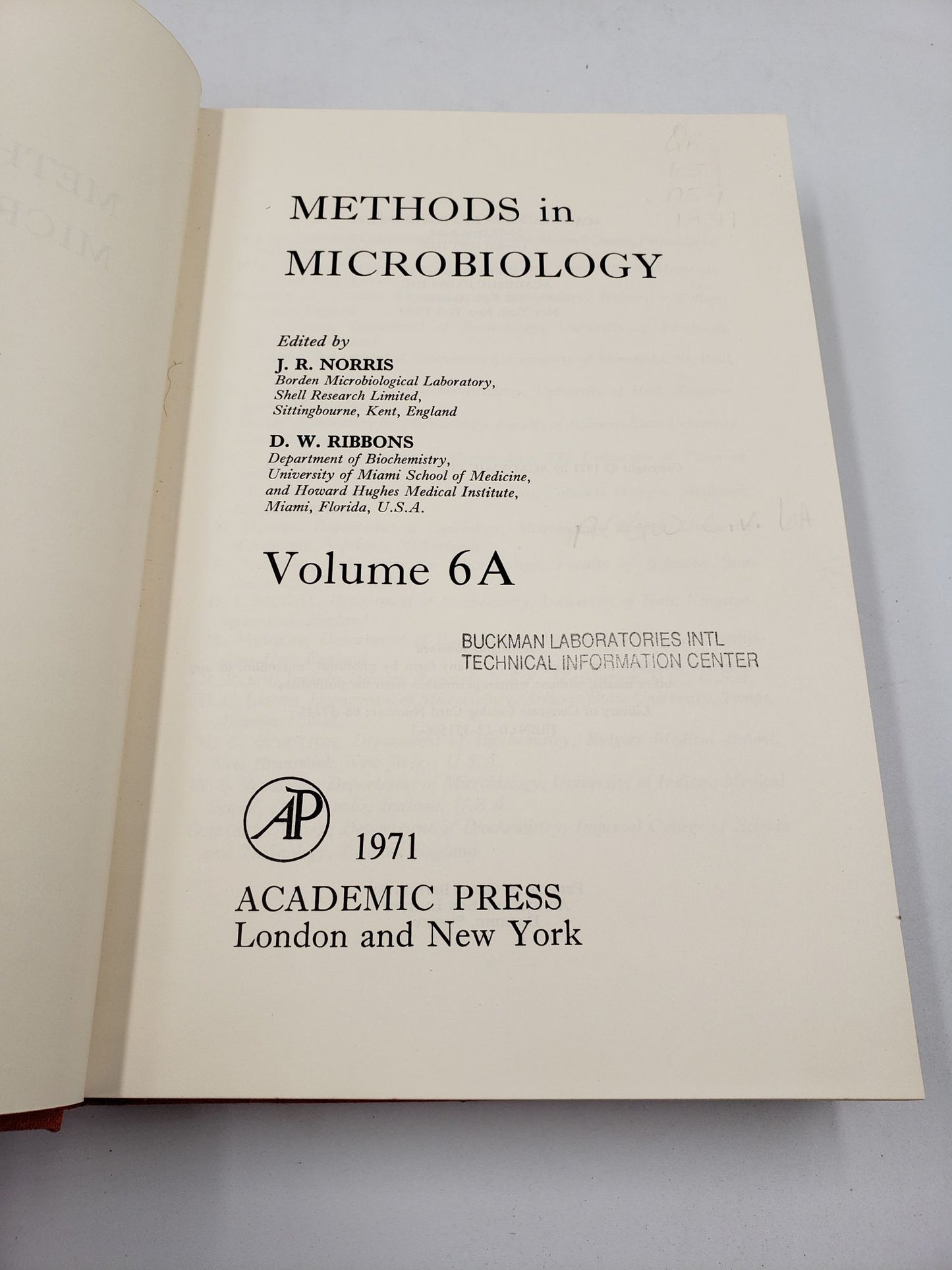 Methods in Microbiology (Volume 6A)