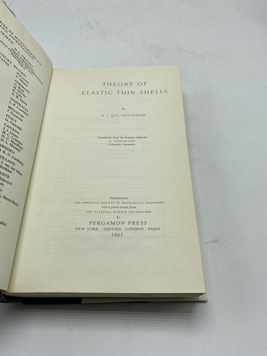 Theory of Elastic Thin Shells