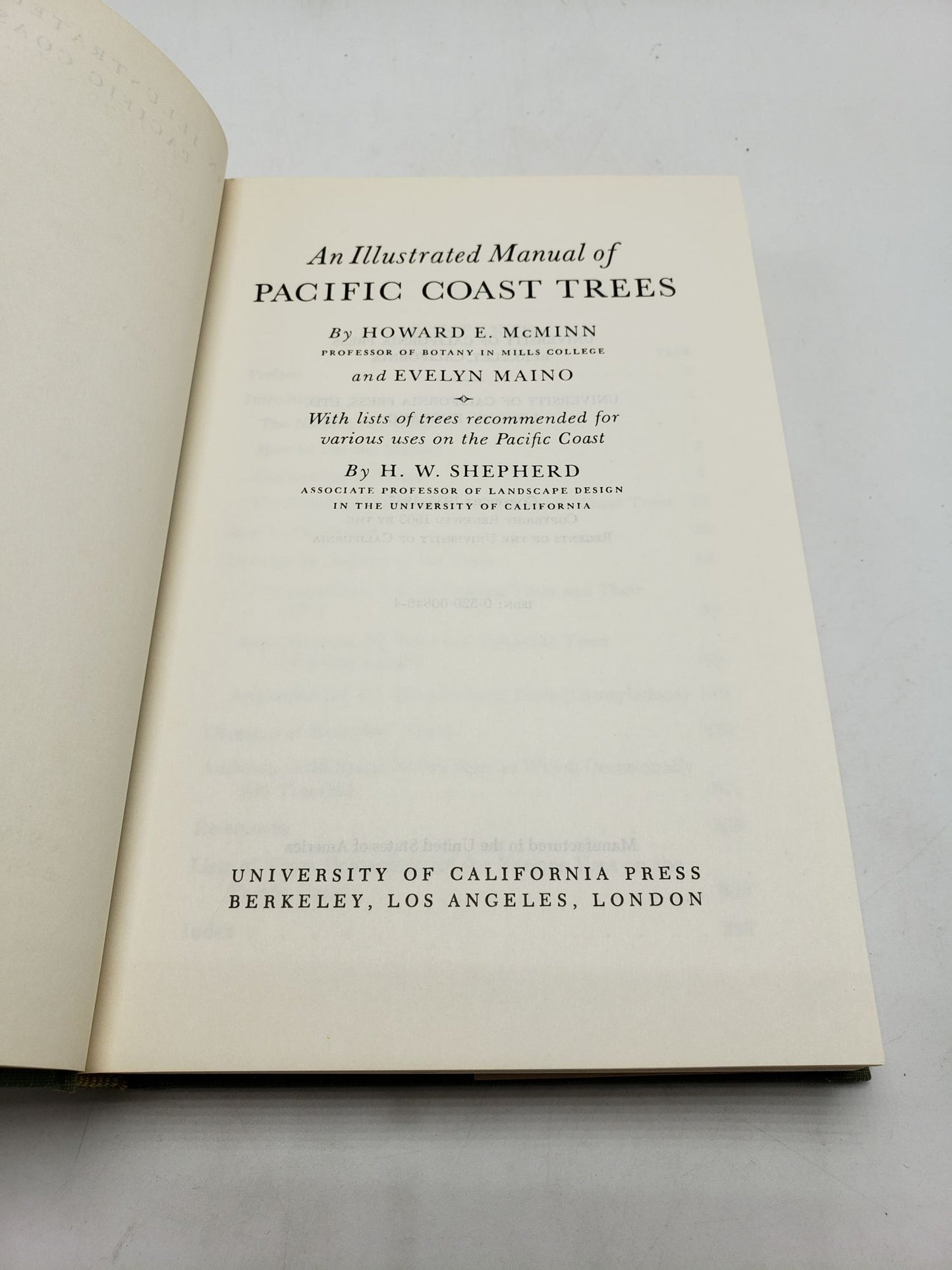 An Illustrated Manual of Pacific Coast Trees