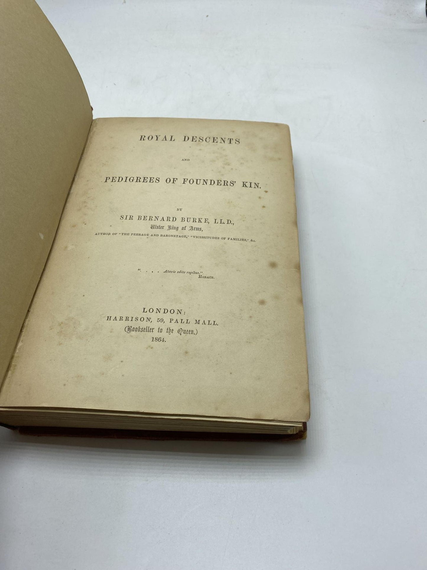 Royal Descents And Pedigrees Of Founders' Kin