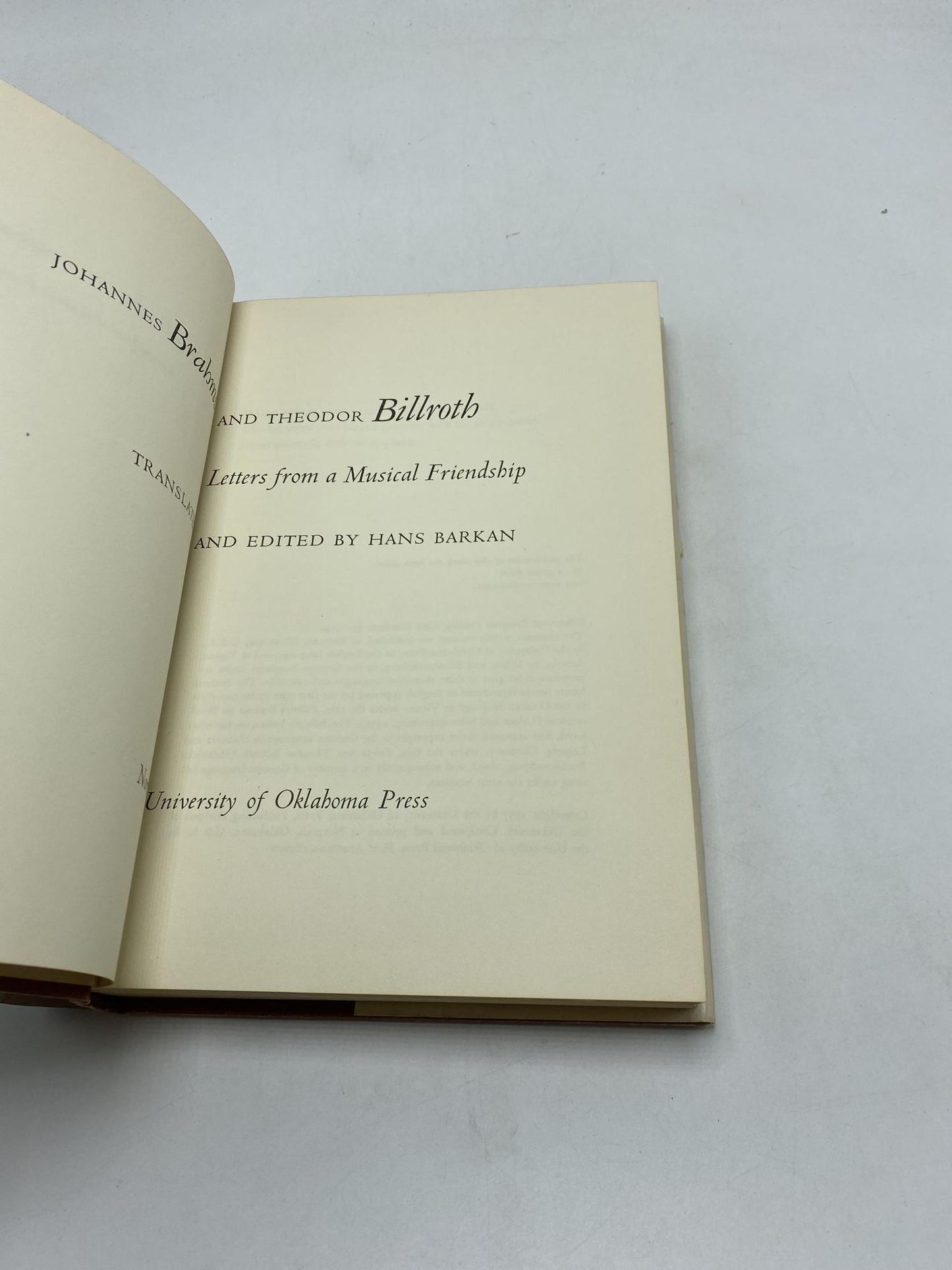 Johannes Brahms & Theodor Billroth