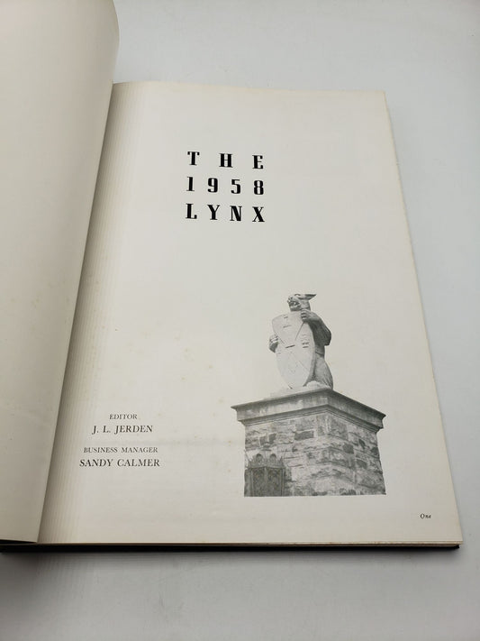The Lynx: Annual Yearbook 1958