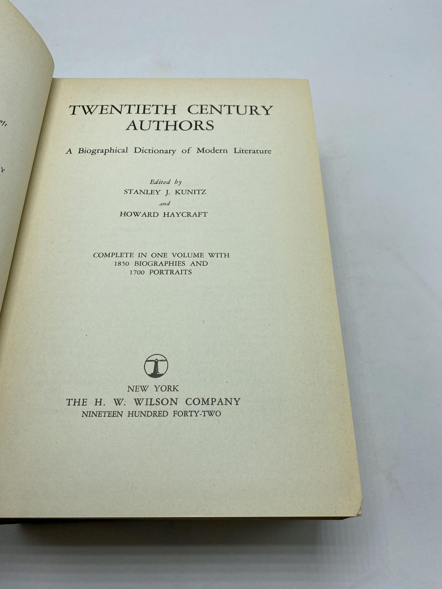Twentieth Century Authors & First Supplement (2 Volumes)