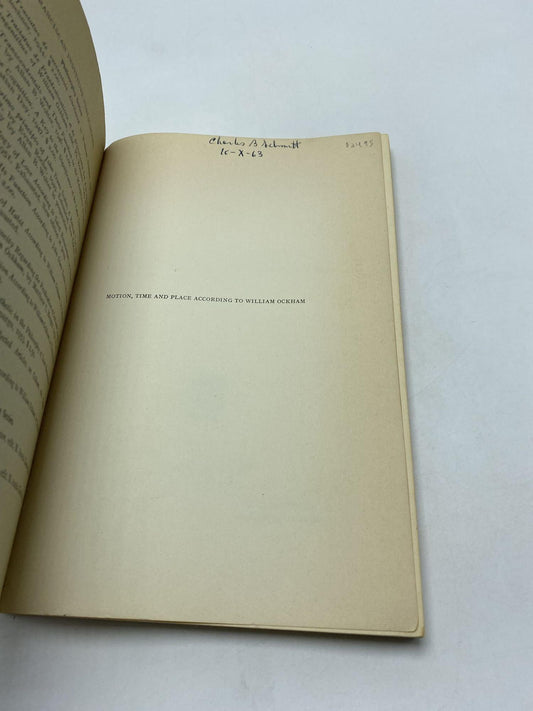 Motion, Time and Place According To William Ockham