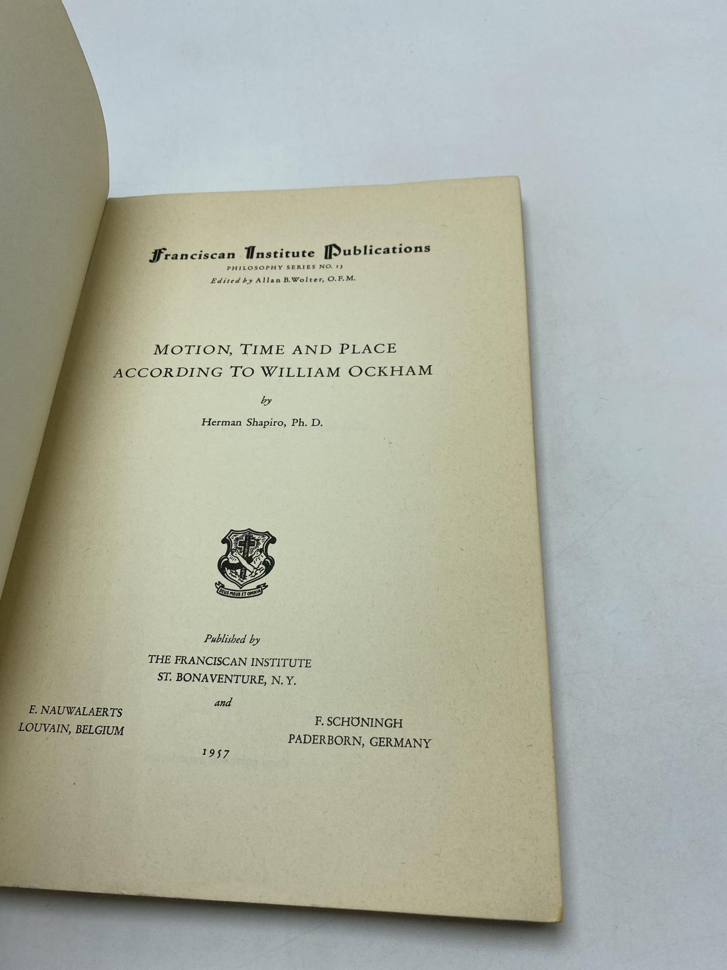 Motion, Time and Place According To William Ockham