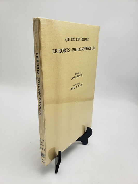 Giles of Rome: Errores Philosophorum