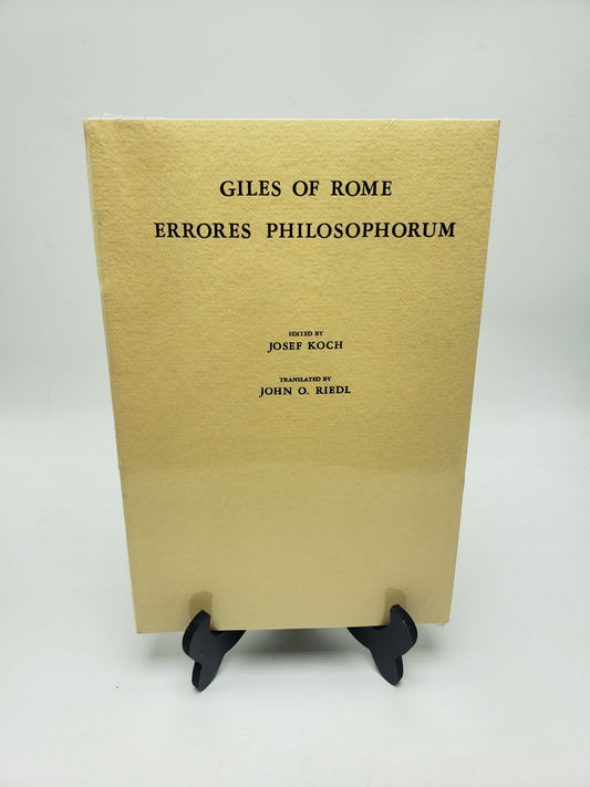 Giles of Rome: Errores Philosophorum