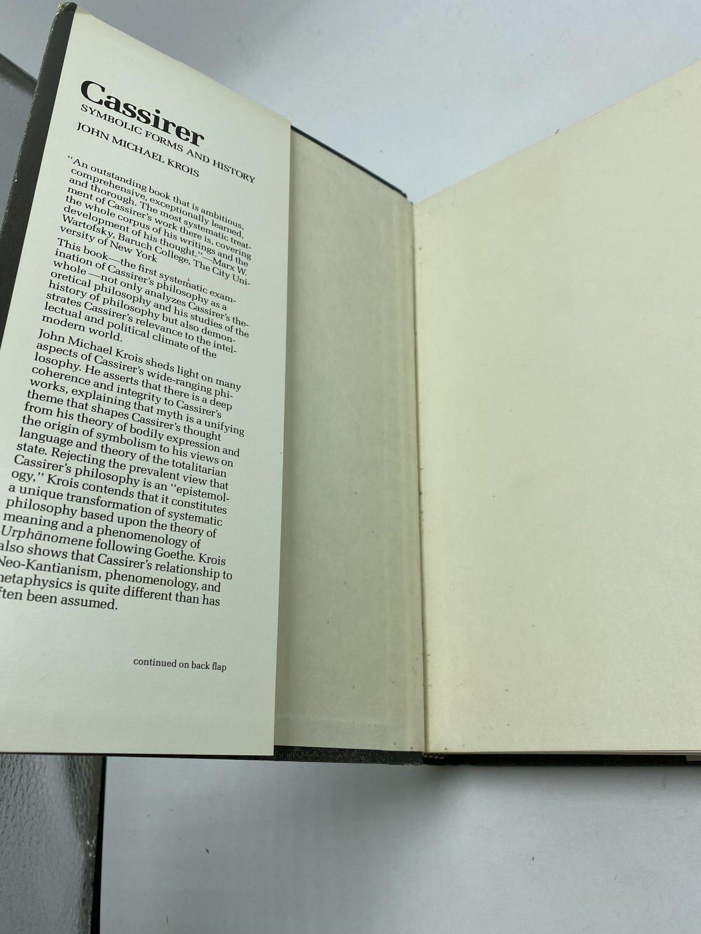 Cassirer: Symbolic Forms and History