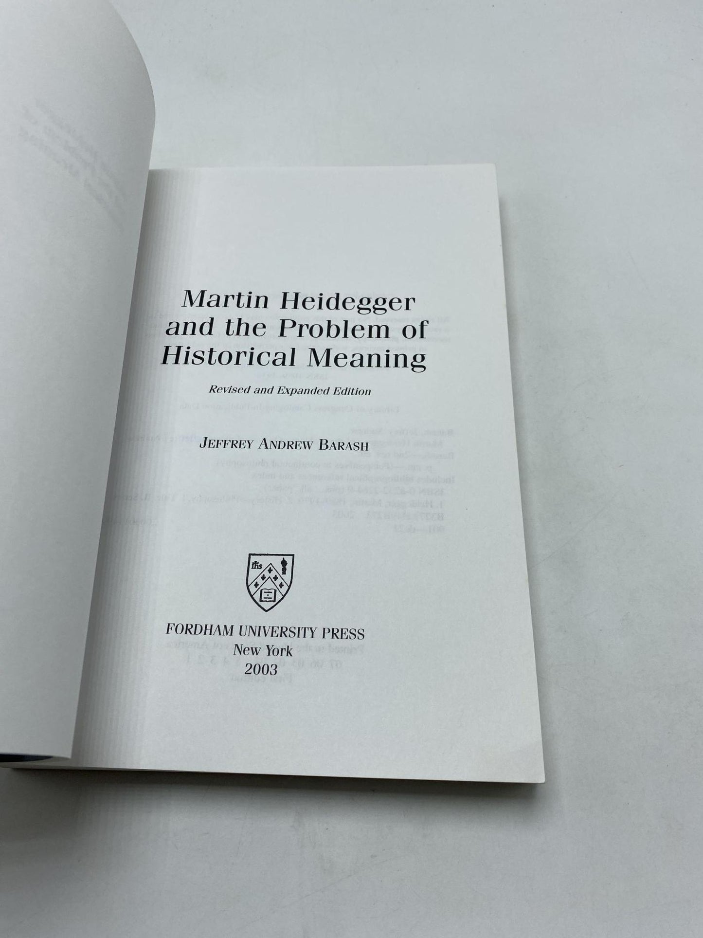 Martin Heidegger and the Problem of Historical Meaning