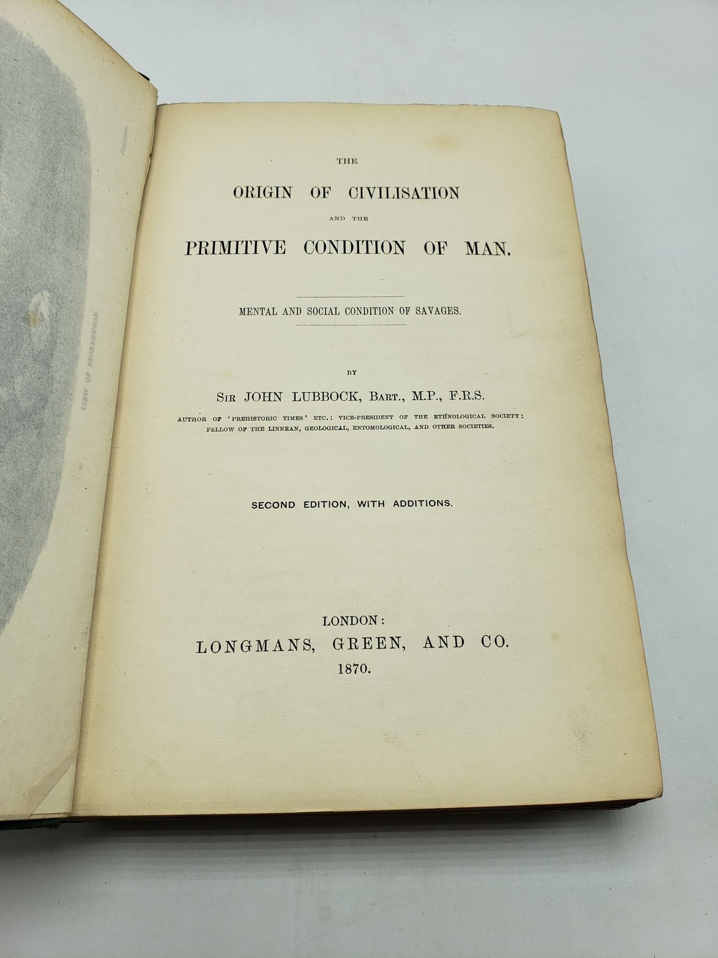 The Origin of Civilization and the Condition of Man: Mental and Social Condition of Savages