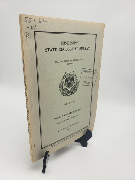 Panola County Geology (Mississippi Geological Bulletin 81)