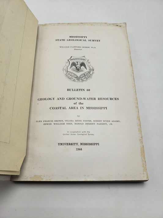 Geology And Ground-Water Resources of the Coastal Area In Mississippi (Mississippi Geological Bulletin 60)