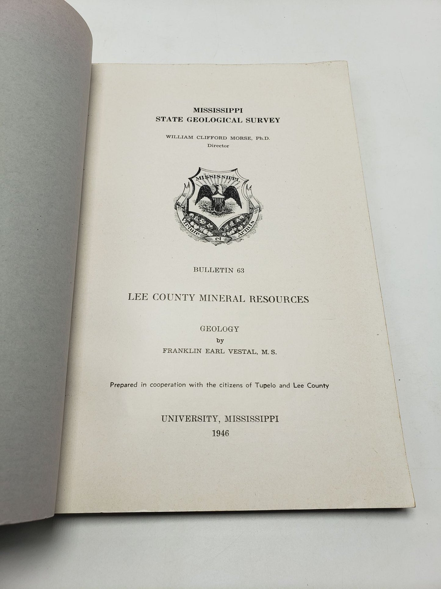 Lee County Mineral Resources (Mississippi Geological Bulletin 63)