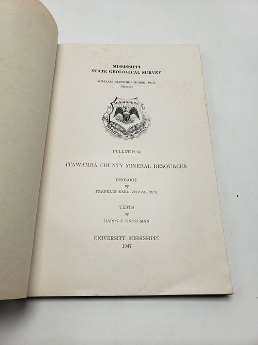 Itawamba County Mineral Resources (Mississippi Geological Bulletin 64)