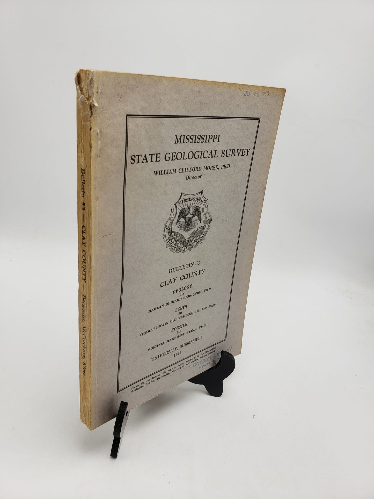Clay County Geology (Mississippi Geological Bulletin 53)