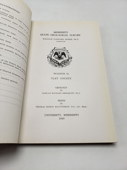 Clay County Geology (Mississippi Geological Bulletin 53)