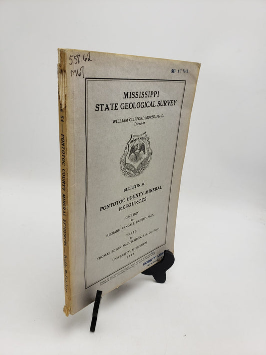 Pontotoc County Mineral Resources (Mississippi Geological Bulletin 54)