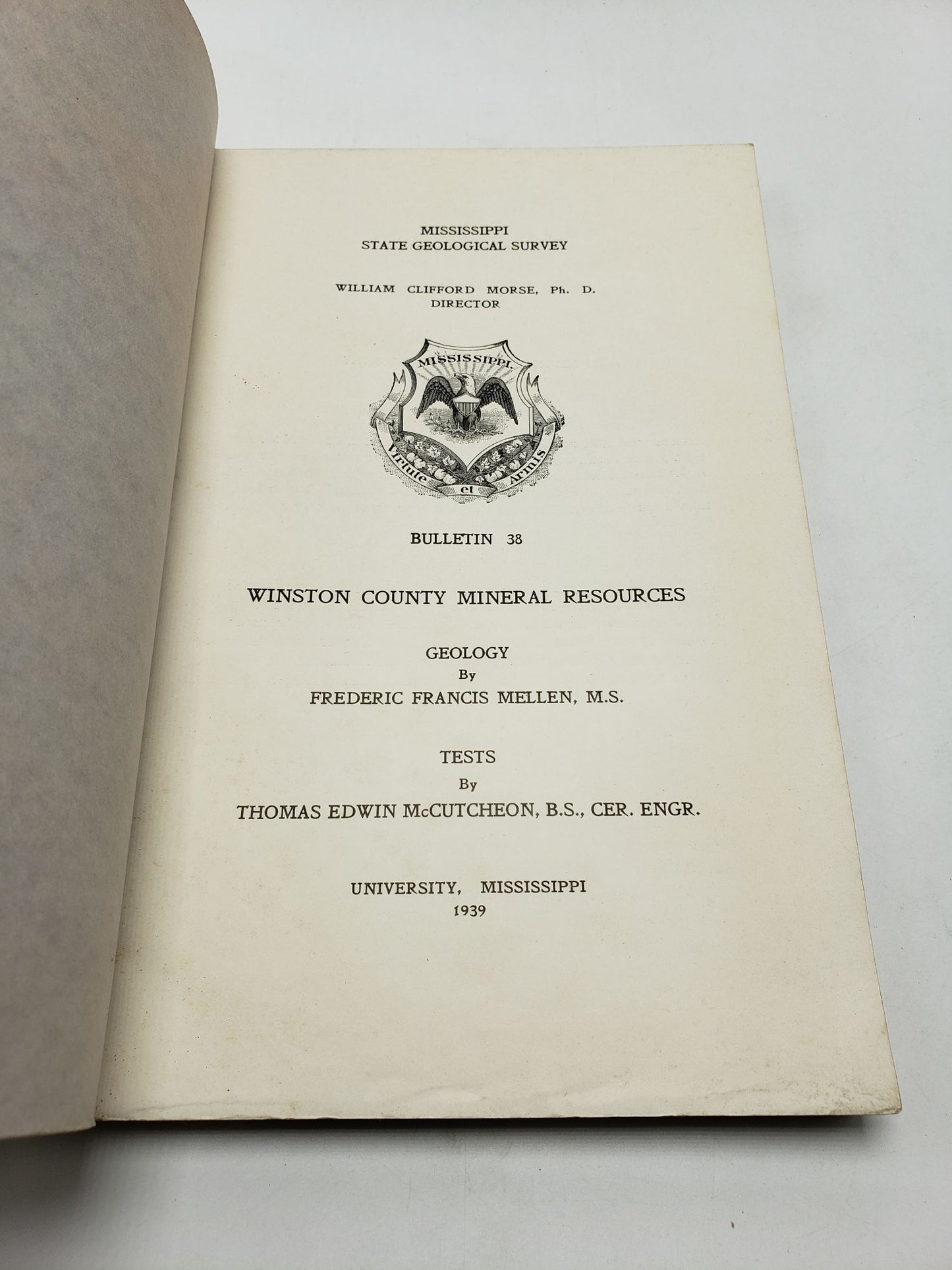 Winston County Mineral Resources (Mississippi Geological Bulletin 38)