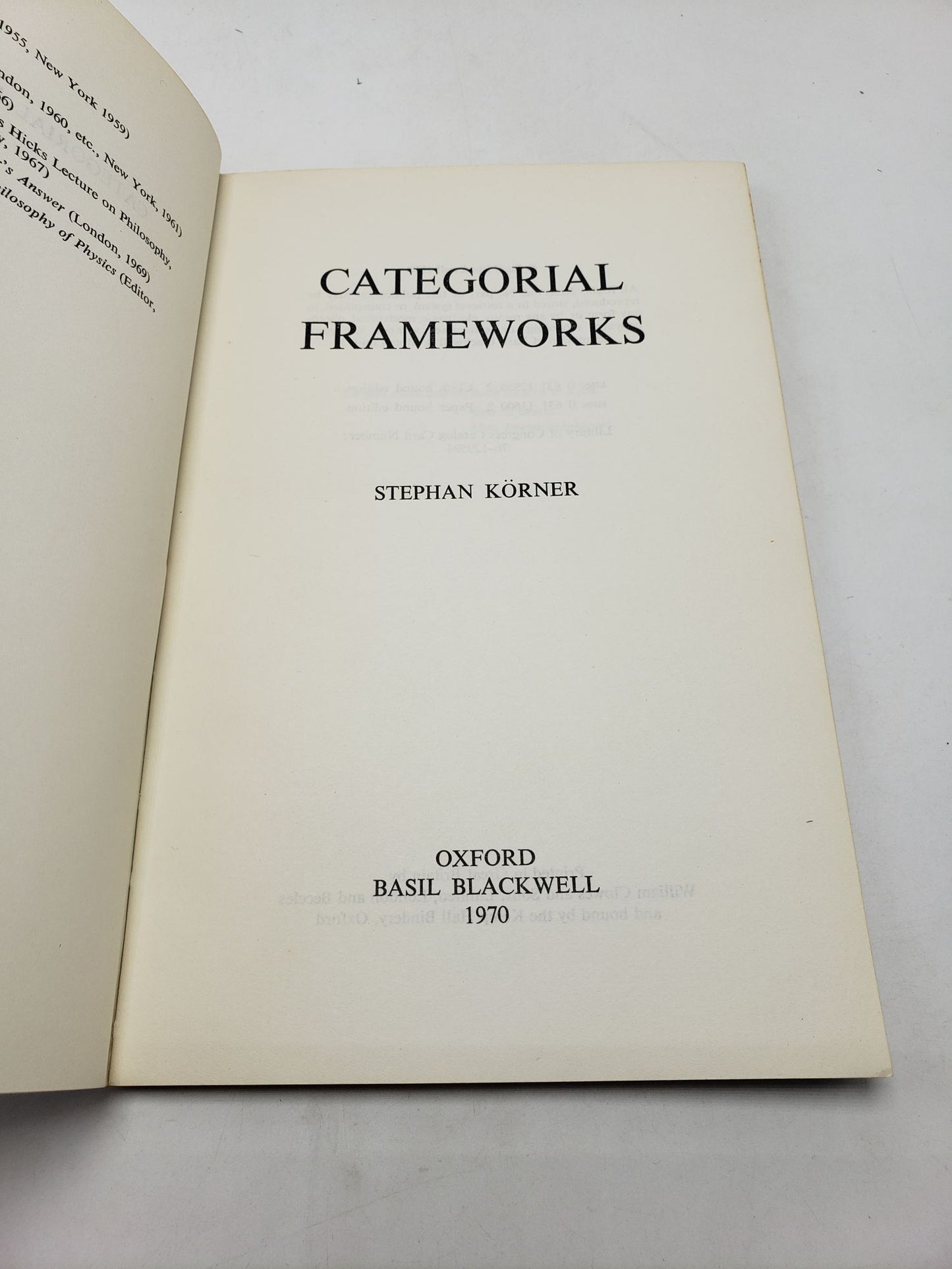 Categorial Frameworks