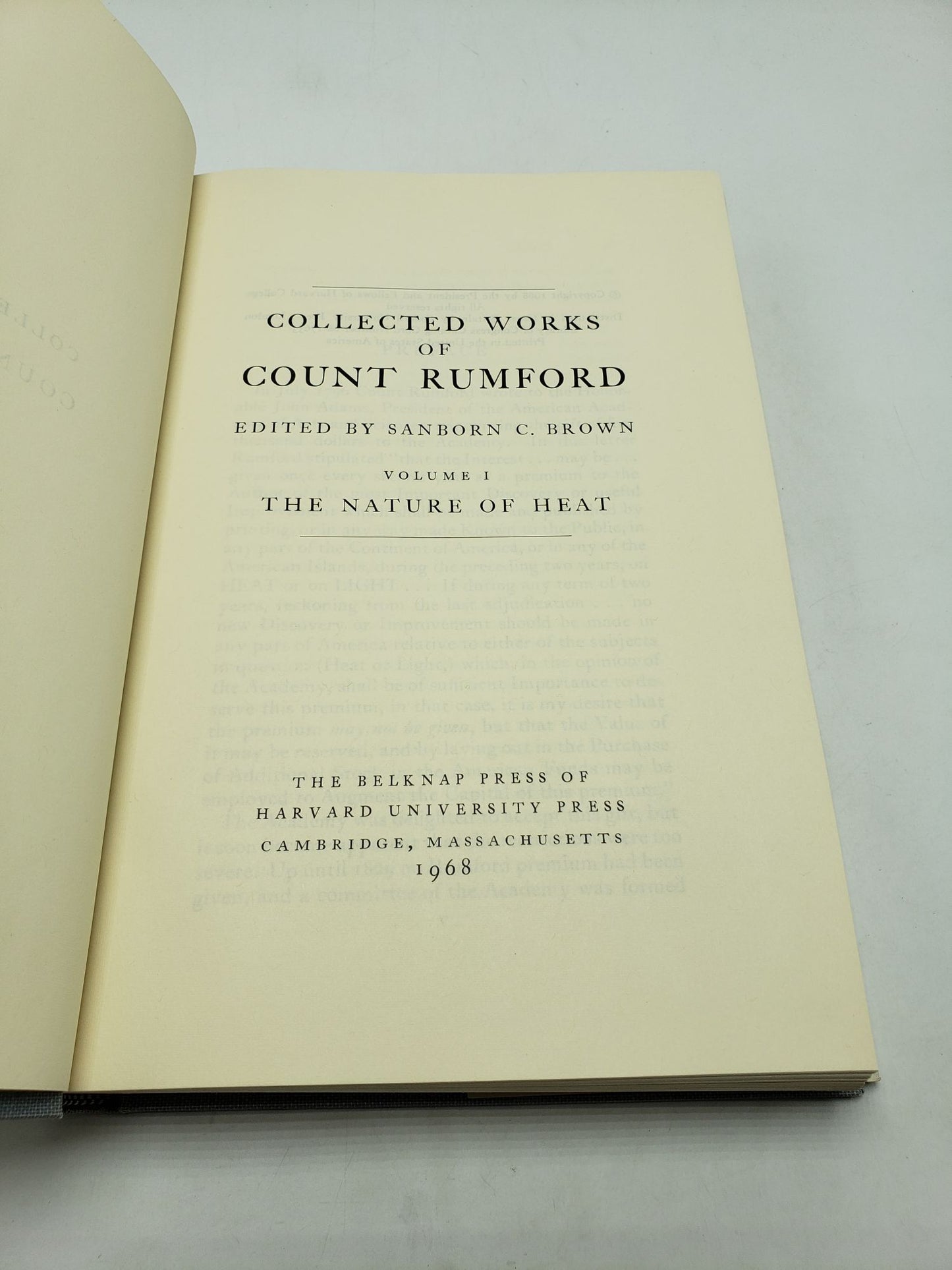 Collected Works of Count Rumford: The Nature of Heat (Volume 1)