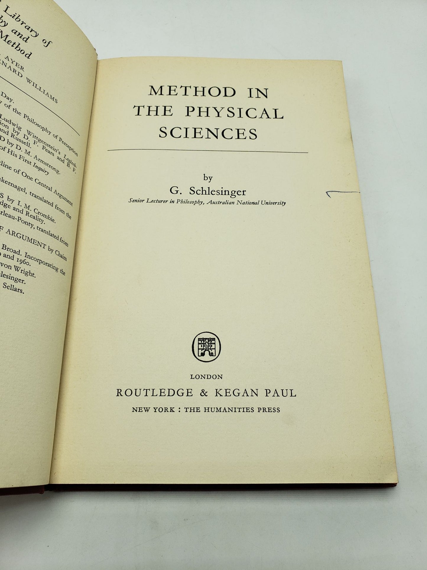 Method in the Physical Sciences