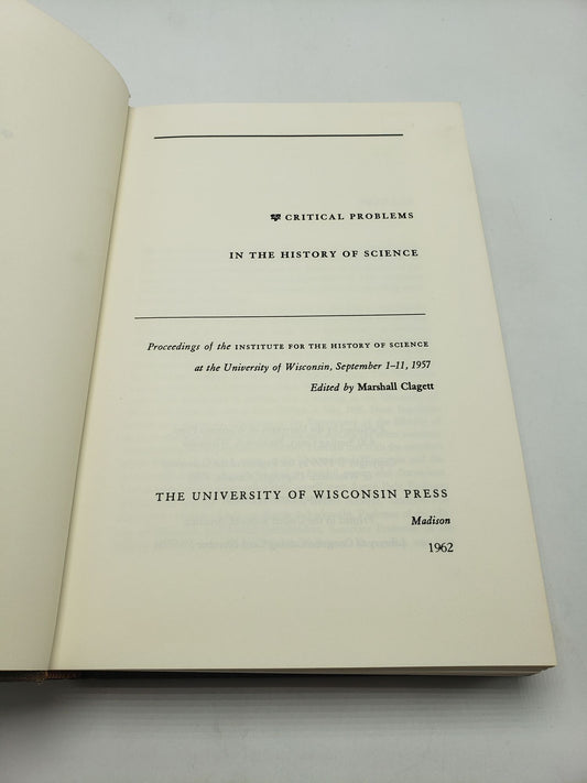 Critical Problems in the History of Science